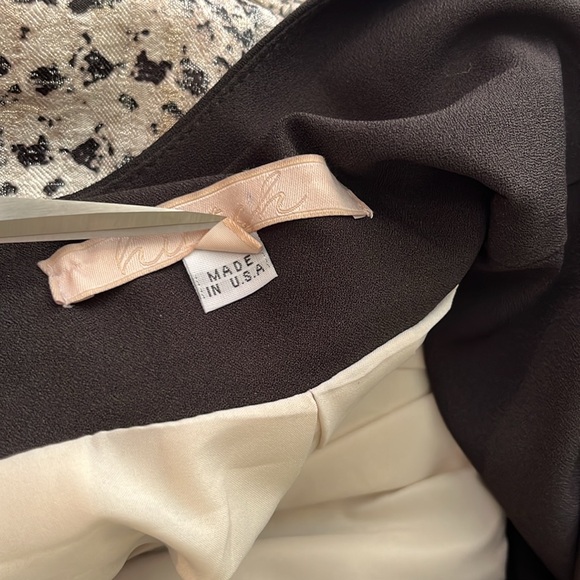 Anthropologie Hutch Metallic Snakeskin Print Fit N Flare High Neck Party Dress - Picture 7 of 14